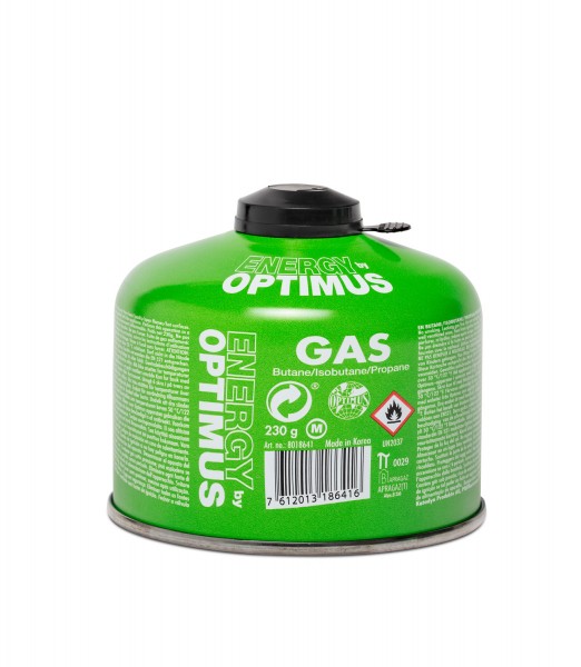 Optimus Gas 230g Butan/Isobutan/Propan (EN,FR,DE,NO,SE,NL,FI,ES,IT,PT,DK,CZ,PL)