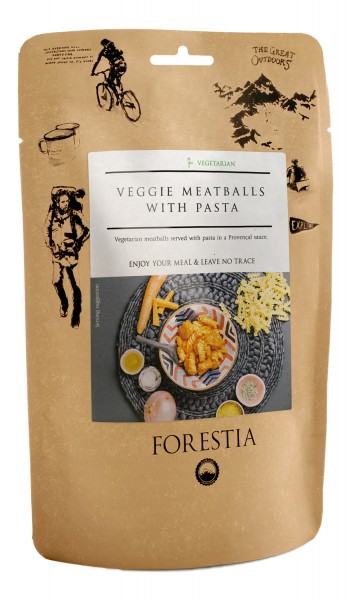 Forestia Gemüsebällchen mit Nudeln vegetarisch Outdoornahrung Trekking